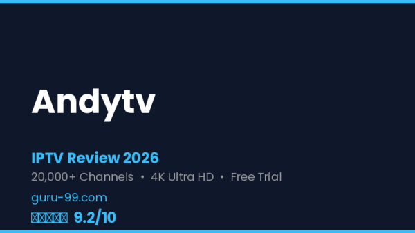 Andytv Review 2026 — Free Trial, Pricing & Channels
