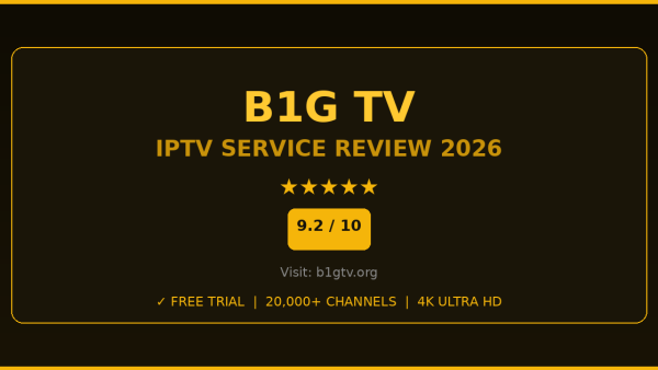 B1G TV Review 2026 — Free Trial, Pricing & Channels