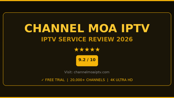 Channel Moa IPTV Review 2026 — Free Trial, Pricing & Channels