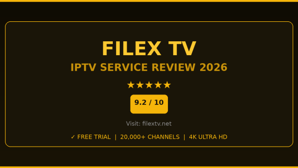 Filex TV Review 2026 — Free Trial, Pricing & Channels
