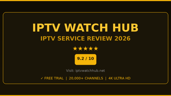 IPTV Watch Hub Review 2026 — Free Trial, Pricing & Channels