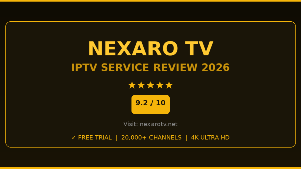Nexaro TV Review 2026 — Free Trial, Pricing & Channels