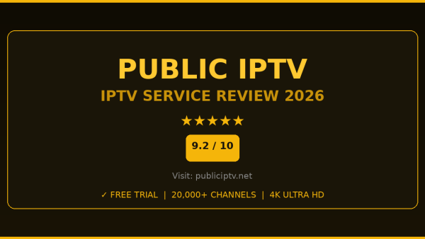 Public IPTV Review 2026 — Free Trial, Pricing & Channels