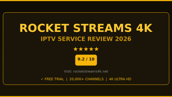 Rocket Streams 4K Review 2026 — Free Trial, Pricing & Channels