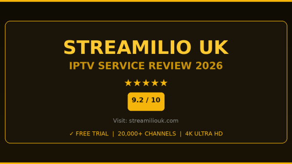 Streamilio UK Review 2026 — Free Trial, Pricing & Channels