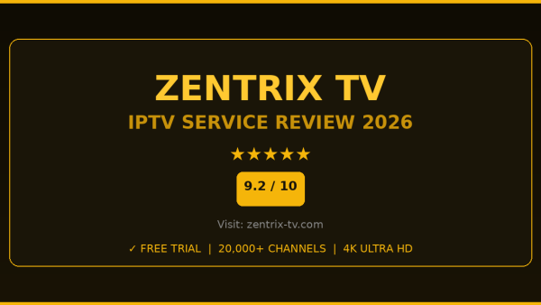 Zentrix TV Review 2026 — Free Trial, Pricing & Channels